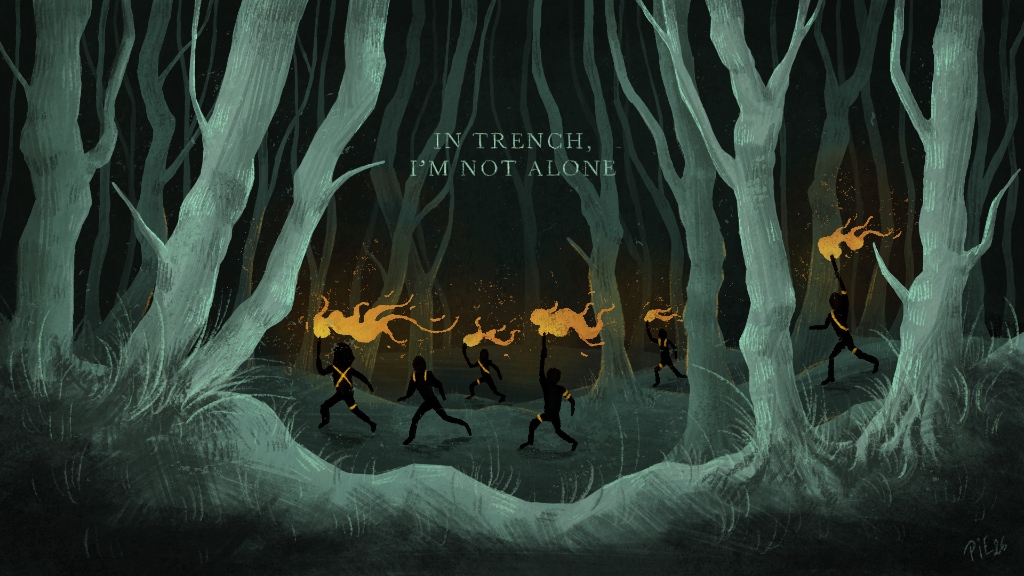 In Trench, I'm Not Alone by @the.corvidae